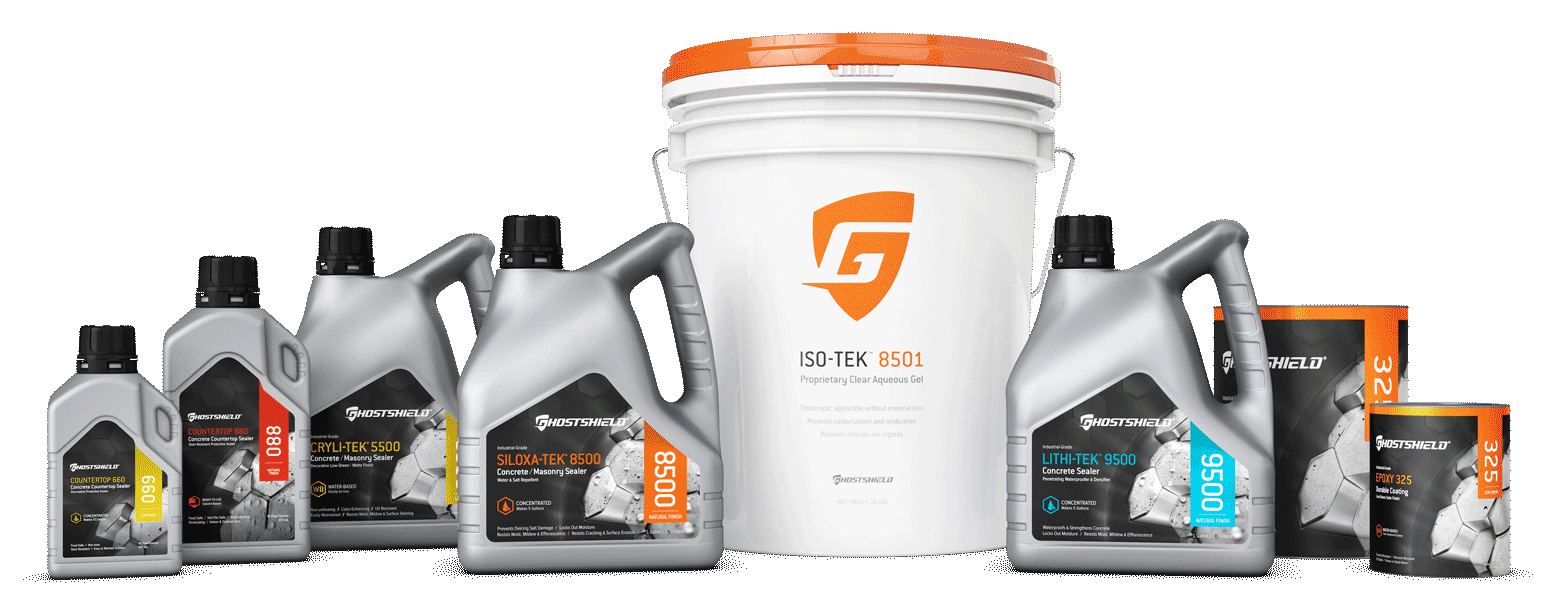 Ghostshield Concrete Sealers Water Oil Salt Repellent Penetrating Waterproofing Oil Resistant Salt Repellent Concrete Sealers Epoxy Coatings